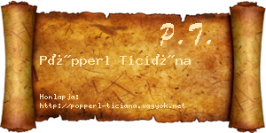 Pöpperl Ticiána névjegykártya